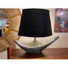 Table lamp ship - shell stone