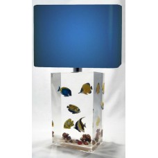 Table lamp fish in acrylic block