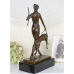 Bronze sculpture Art Déco Diana with greyhound by www.exlibris-insel.de/shop