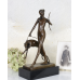 Bronze sculpture Art Déco Diana with greyhound by www.exlibris-insel.de/shop