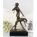 Bronze sculpture Art Déco Diana with greyhound by www.exlibris-insel.de/shop