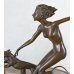 Art Déco bronze sculpture Naked Diana with greyhounds by www.exlibris-insel.de/shop