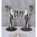 Sculpture Art Deco two figurative candlesticks Art Nouveau ladies vintage by www.exlibris-insel.de/shop