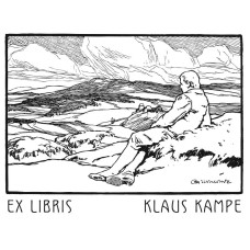 Ex Libris Mann in den Bergen von www.exlibris-insel.de/shop