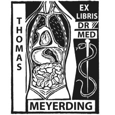 Bookplate of internists, medicine, lungs, heart, stomach