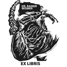 Bookplate doctor cardiologist (el herz-03) by www.exlibris-insel.de/shop
