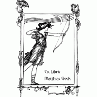 Bookplate Diana, Artemis, Greek goddess of the hunt