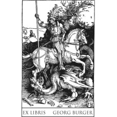 Bookplate Dragon and Knight (el duer-georg-1505) by www.exlibris-insel.de/shop