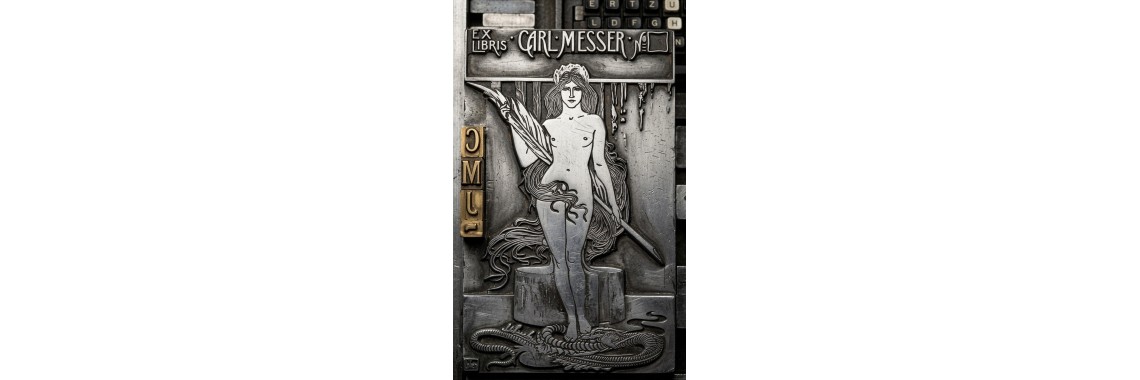 Exlibris Insel Druckstock