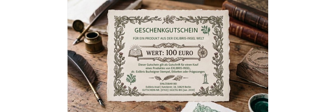 Exlibris-Insel Geschenk-Gutschein